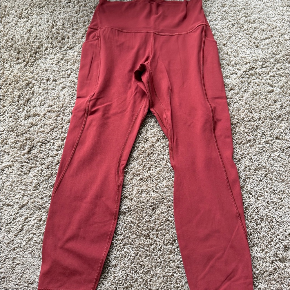 lululemon athletica High-Rise Leggings in Brick Red size 10